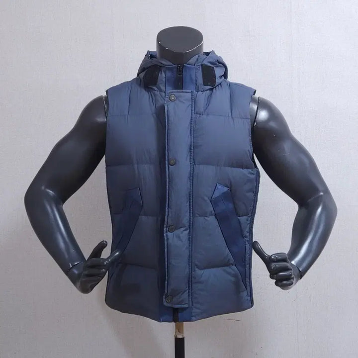 [SOLD OUT] CP 씨피컴퍼니 고글 후드 패딩 조끼 네이비