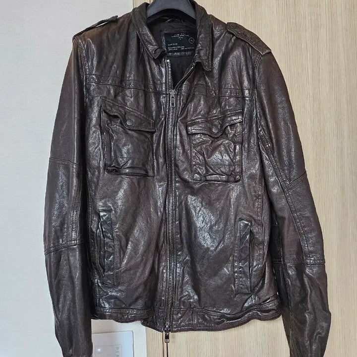 [BUNJANG] 올세인츠 allsaints 브라운 가죽 자켓 xl / 올세인츠 allsaints 브라운 가죽 자켓 xl