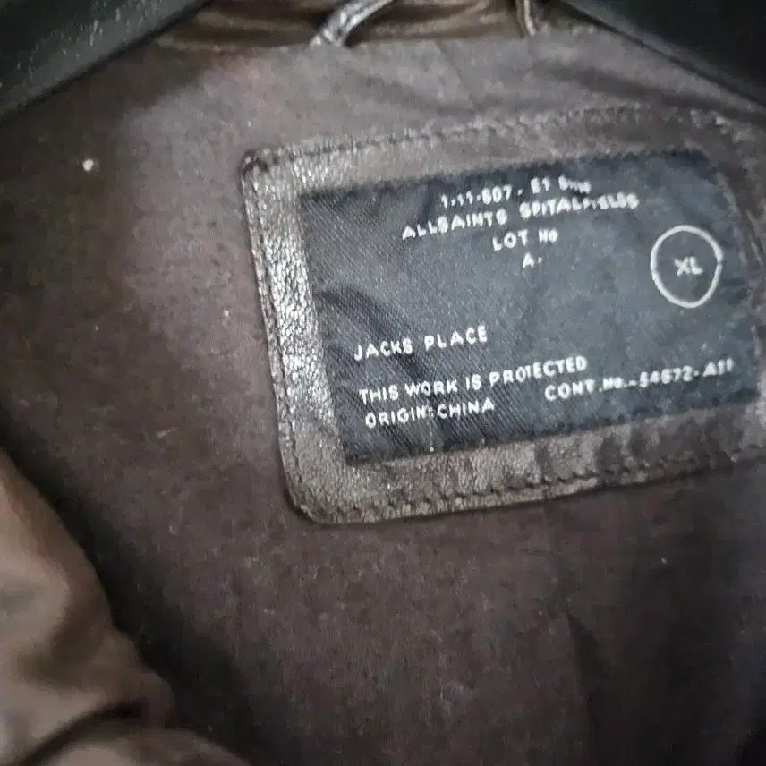 [BUNJANG] 올세인츠 allsaints 브라운 가죽 자켓 xl / 올세인츠 allsaints 브라운 가죽 자켓 xl