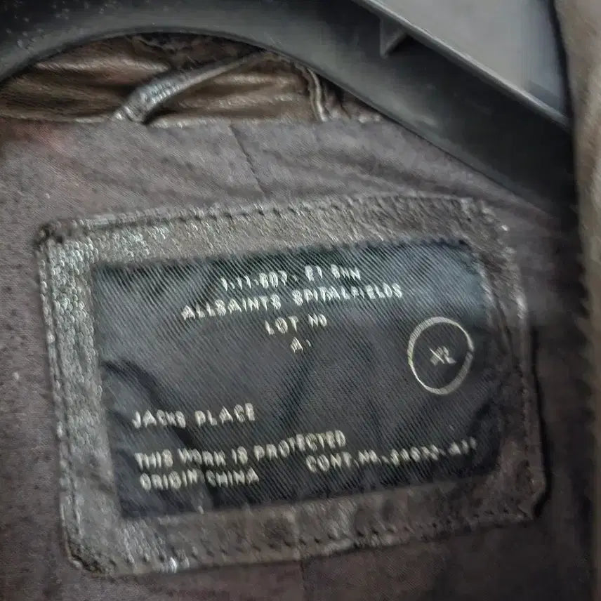 [BUNJANG] 올세인츠 allsaints 브라운 가죽 자켓 xl / 올세인츠 allsaints 브라운 가죽 자켓 xl