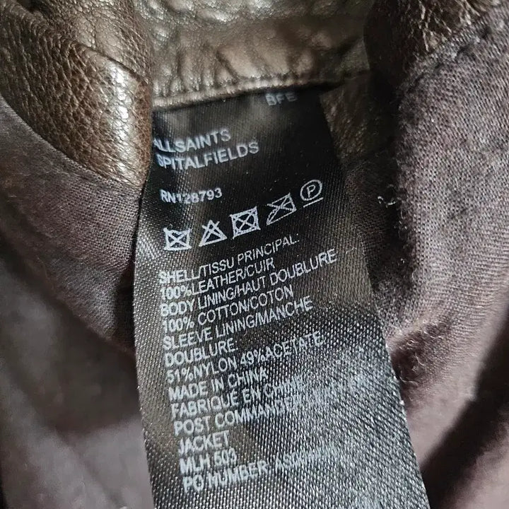 [BUNJANG] 올세인츠 allsaints 브라운 가죽 자켓 xl / 올세인츠 allsaints 브라운 가죽 자켓 xl