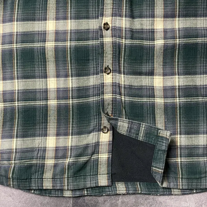 [BUNJANG] CARHARTT 칼하트 빈티지 그린 체크 기모 셔츠 워크자켓 A00833 / CARHARTT 칼하트 빈티지 그린 체크 기모 셔츠 워크자켓 A00833