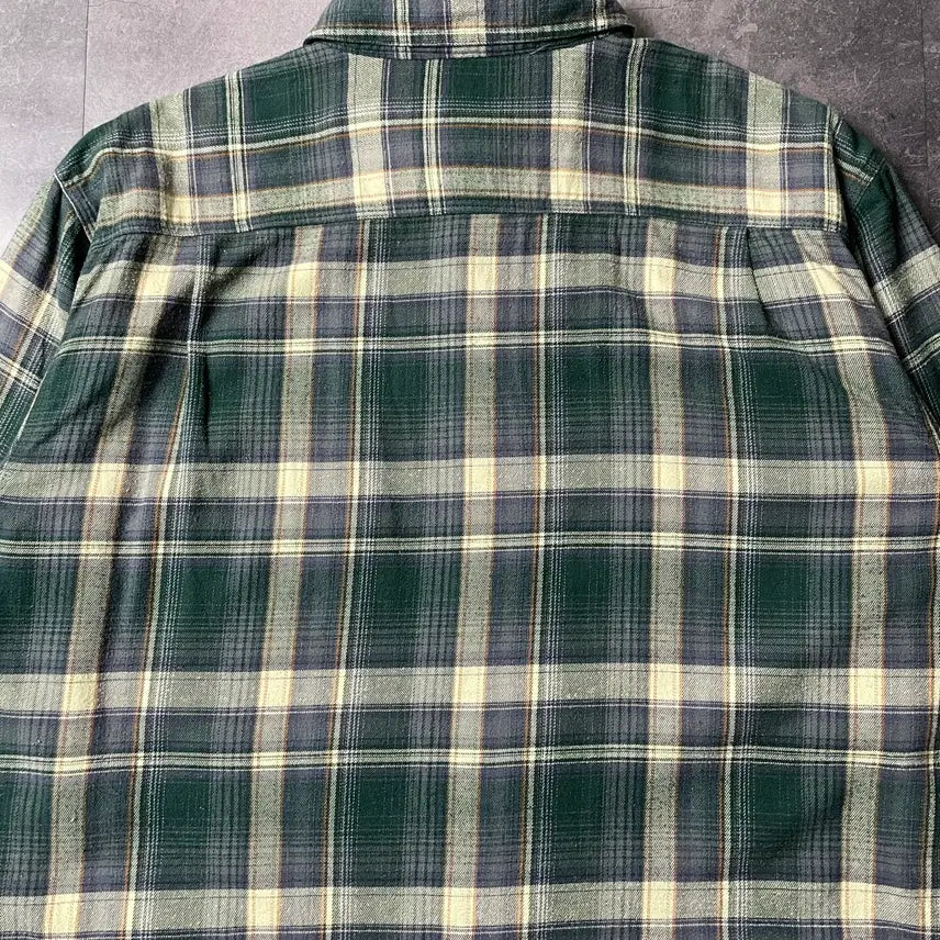 [BUNJANG] CARHARTT 칼하트 빈티지 그린 체크 기모 셔츠 워크자켓 A00833 / CARHARTT 칼하트 빈티지 그린 체크 기모 셔츠 워크자켓 A00833