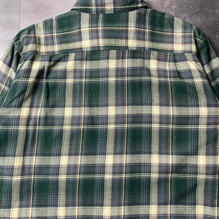 [BUNJANG] CARHARTT 칼하트 빈티지 그린 체크 기모 셔츠 워크자켓 A00833 / CARHARTT 칼하트 빈티지 그린 체크 기모 셔츠 워크자켓 A00833