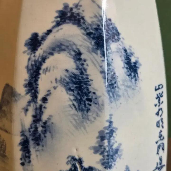 [SOLD OUT] 봉석 산수화 팔각 도자기