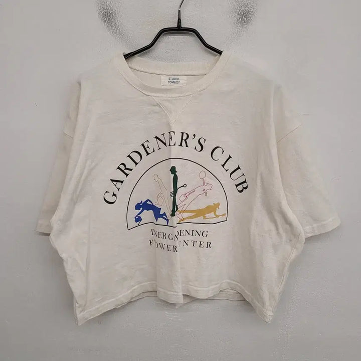 [SOLD OUT] [여성77 size] 스튜디오 톰보이 크롭 반팔티 티셔츠