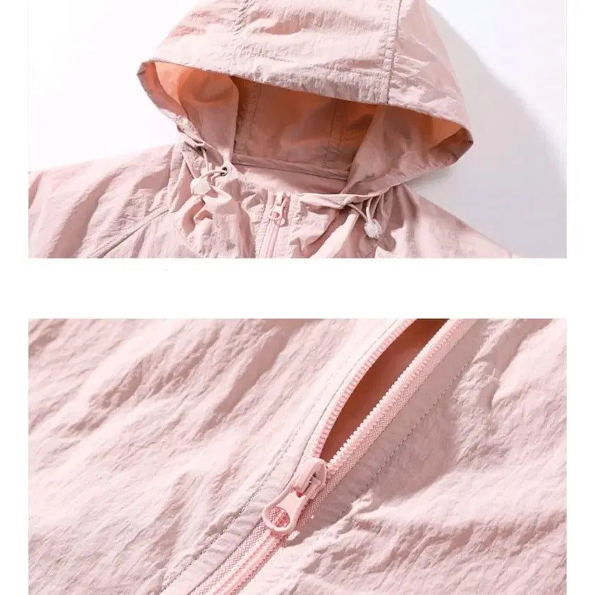 [BUNJANG] Lightweight Windbreaker Hooded Zip-up - Ivory / 경량 바람막이 후드 집업 - 아이보리