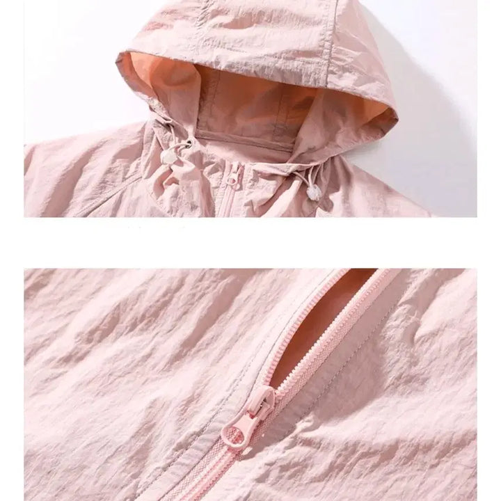 [BUNJANG] Lightweight Windbreaker Hooded Zip-up - Ivory / 경량 바람막이 후드 집업 - 아이보리