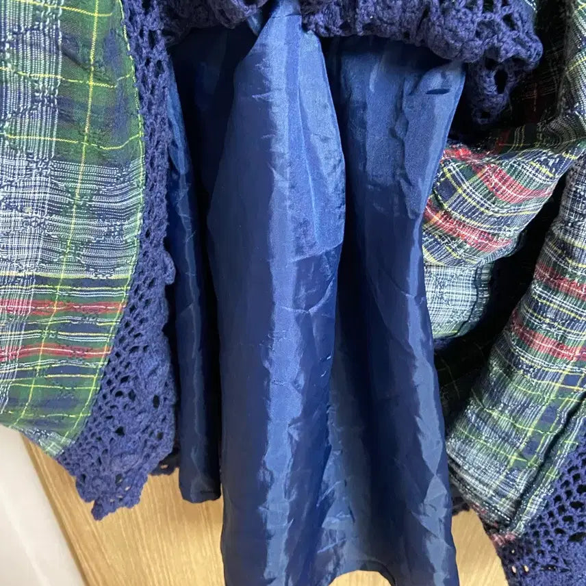 [SOLD OUT] 재팬빈티지 체크 롱스커트 네이비