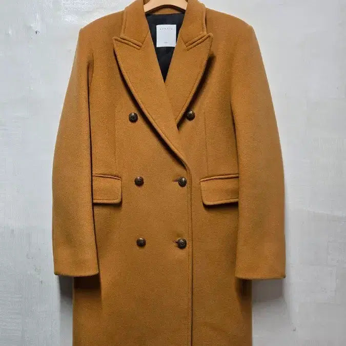 [BUNJANG] Sandro Camel Double Coat (Size 36) / 산드로 카멜 더블 코트 36사이즈