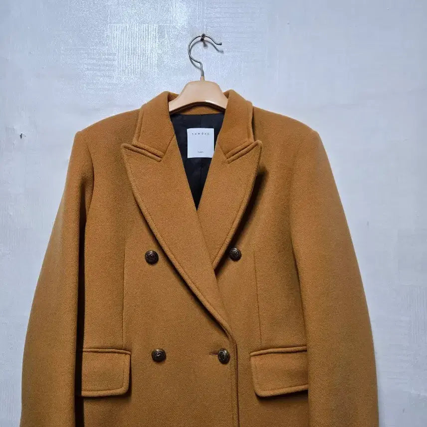 [BUNJANG] Sandro Camel Double Coat (Size 36) / 산드로 카멜 더블 코트 36사이즈