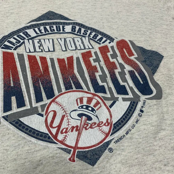 [BUNJANG] Trench New York Yankees Diamond Emblem T-shirt / L)뉴욕 양키즈 92 싱글스티치 반팔티