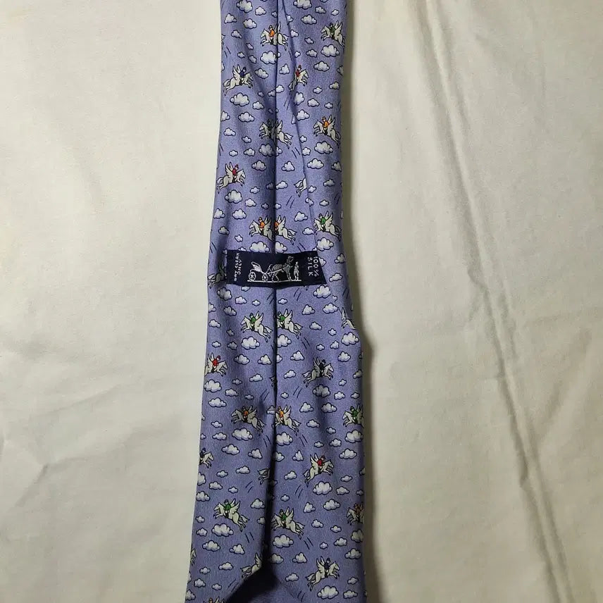 [BUNJANG] Hermès Lavender Pegasus Cloud Silk Tie / 에르메스 라벤더 페가수스 클라우드 실크 넥타이