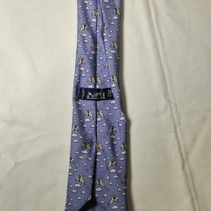 [BUNJANG] Hermès Lavender Pegasus Cloud Silk Tie / 에르메스 라벤더 페가수스 클라우드 실크 넥타이
