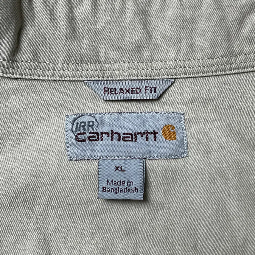 [BUNJANG] Carhartt Vintage Ivory Cotton Work Shirt A00834 / CARHARTT 칼하트 빈티지 아이보리 코튼 워크 셔츠 A00834