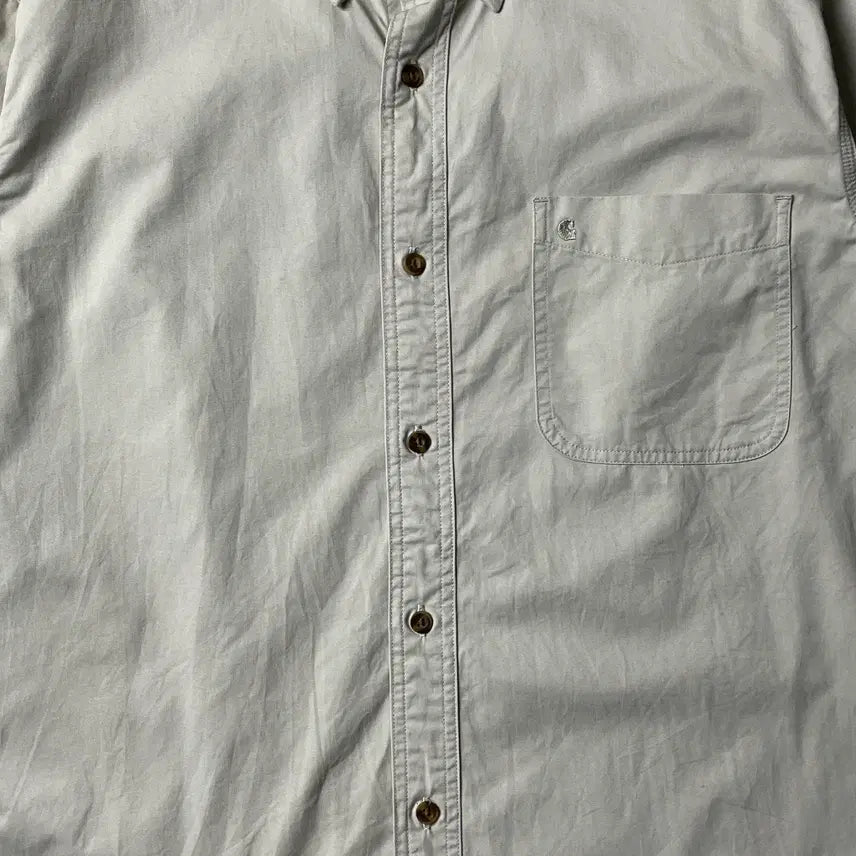 [BUNJANG] Carhartt Vintage Ivory Cotton Work Shirt A00834 / CARHARTT 칼하트 빈티지 아이보리 코튼 워크 셔츠 A00834