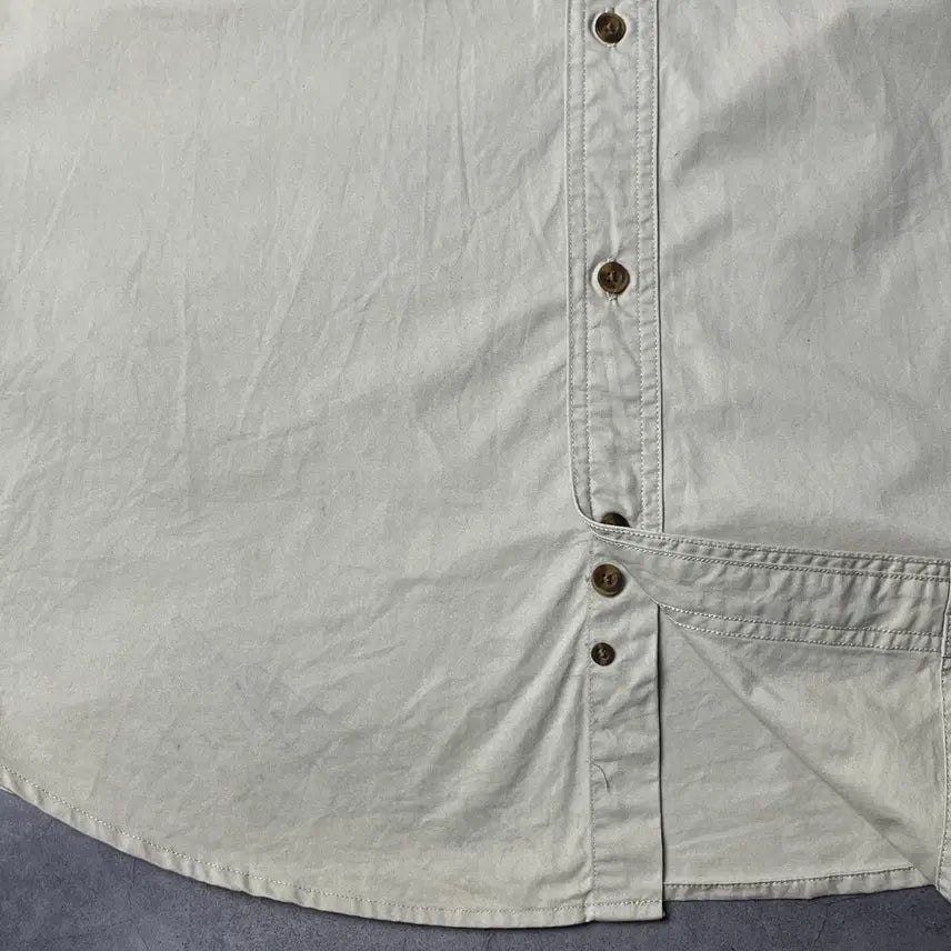 [BUNJANG] Carhartt Vintage Ivory Cotton Work Shirt A00834 / CARHARTT 칼하트 빈티지 아이보리 코튼 워크 셔츠 A00834