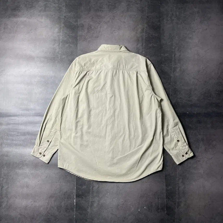 [BUNJANG] Carhartt Vintage Ivory Cotton Work Shirt A00834 / CARHARTT 칼하트 빈티지 아이보리 코튼 워크 셔츠 A00834