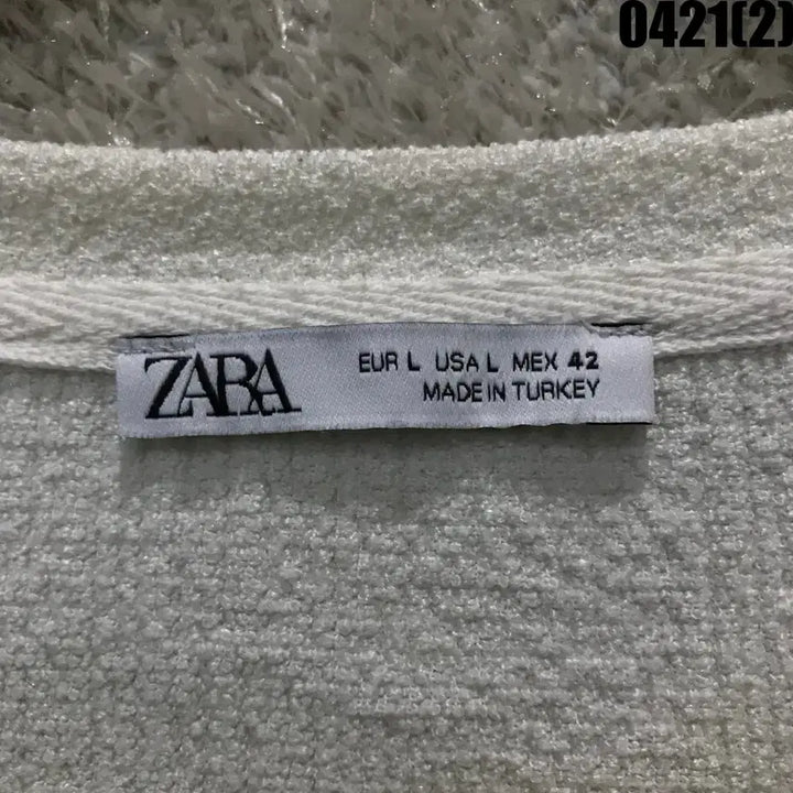 [BUNJANG] ZARA White Short Sleeve T-shirt L / 자라 화이트 반팔 티셔츠 L