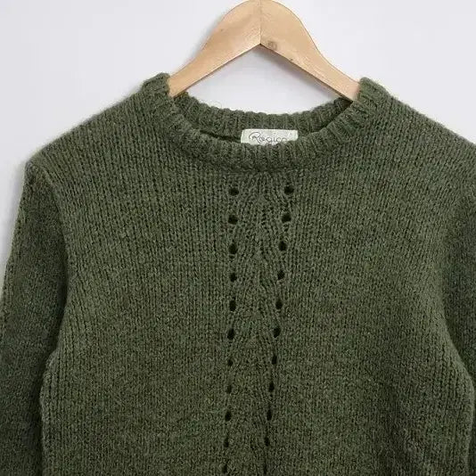 [BUNJANG] ROGICA Khaki Knit Sweater / ROGICA 카키 니트 [L] 빈티지 구제 레트로 겨울 스웨터 /