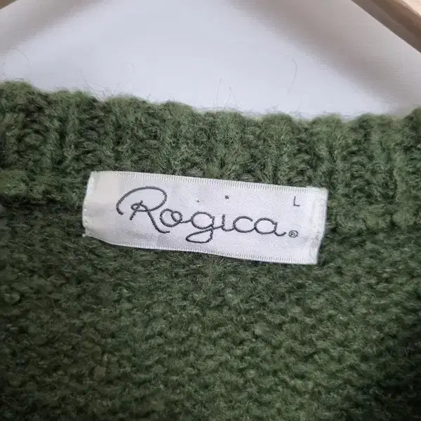[BUNJANG] ROGICA Khaki Knit Sweater / ROGICA 카키 니트 [L] 빈티지 구제 레트로 겨울 스웨터 /