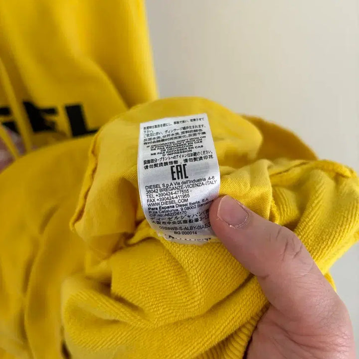 [BUNJANG] Diesel Yellow Hoodie / 디젤 후드티