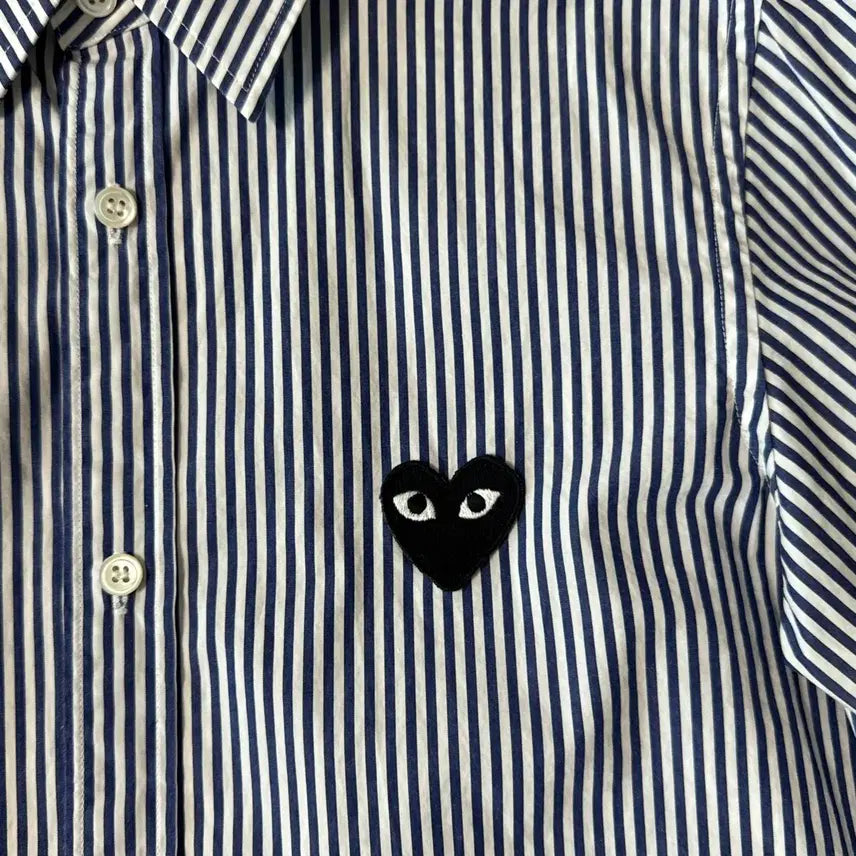 [SOLD OUT] 꼼데가르송 스트라이프 셔츠 블랙와펜