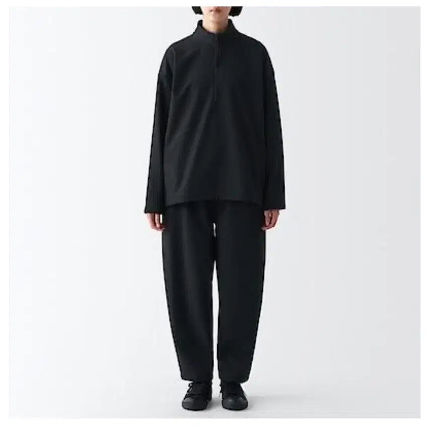 [BUNJANG] MUJI Labo Fleece Lined Wide Pants Khaki / 무인양품 라보 안감 기모 와이드팬츠 카키 (정가 89,900원)