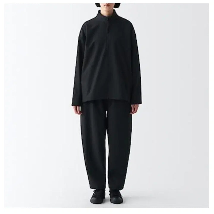 [BUNJANG] MUJI Labo Fleece Lined Wide Pants Khaki / 무인양품 라보 안감 기모 와이드팬츠 카키 (정가 89,900원)