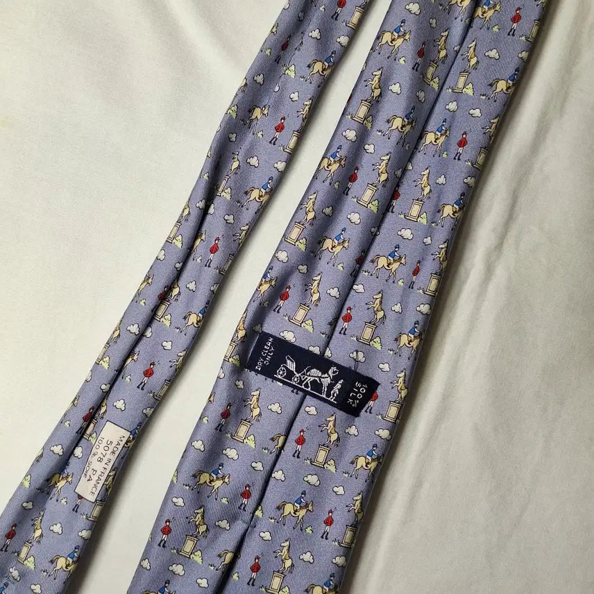 [SOLD OUT] 에르메스 라벤더 승마 클라우드 실크 넥타이