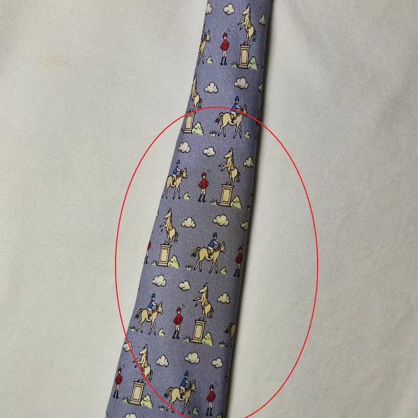 [SOLD OUT] 에르메스 라벤더 승마 클라우드 실크 넥타이