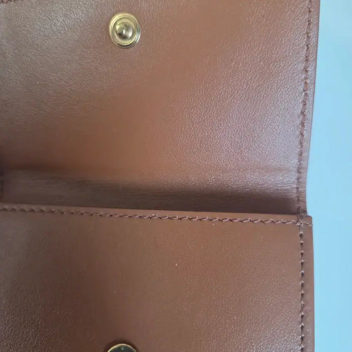 [BUNJANG] Celine Triomphe Canvas Flap Wallet Brown / 셀린느 트리옹프 캔버스 플랩 지갑 브라운 금장 / 구성O