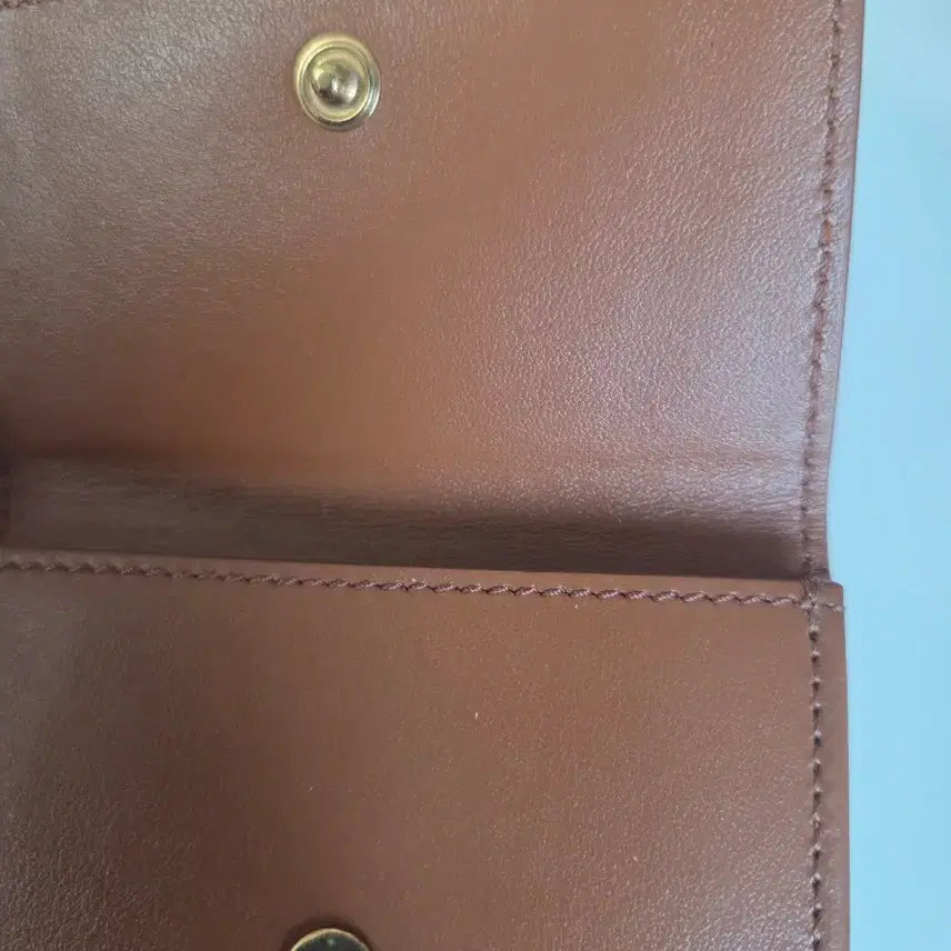 [BUNJANG] Celine Triomphe Canvas Flap Wallet Brown / 셀린느 트리옹프 캔버스 플랩 지갑 브라운 금장 / 구성O
