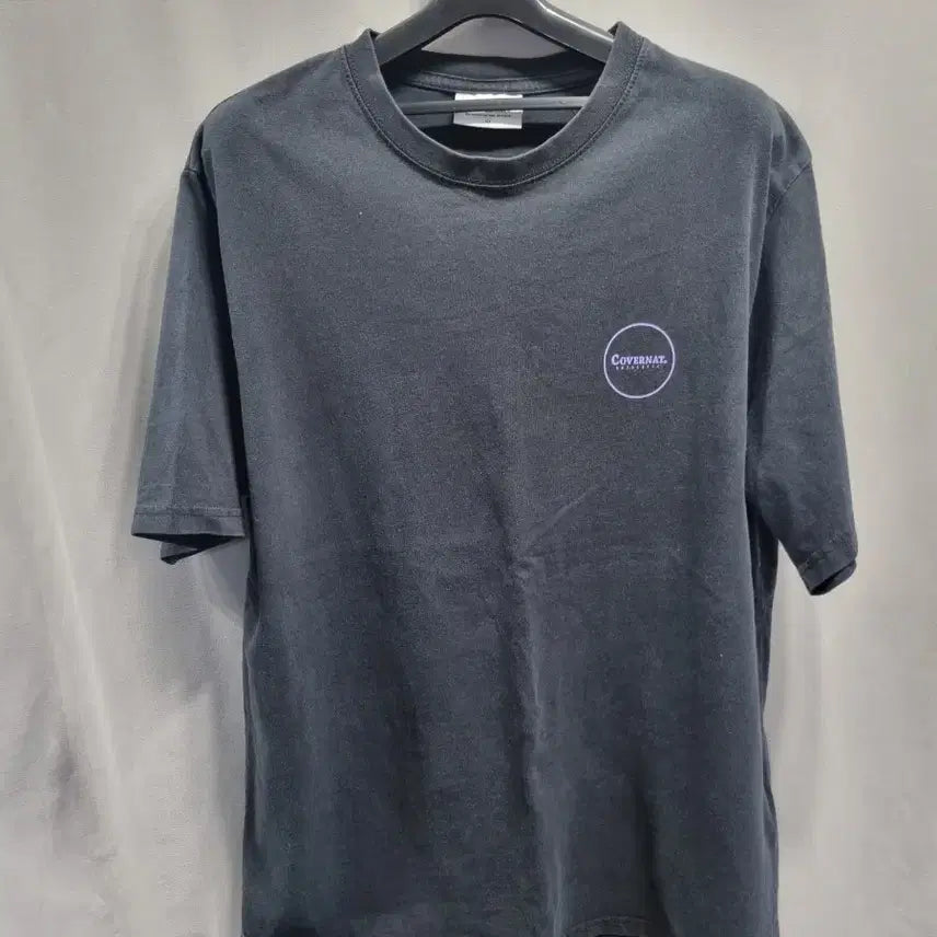 [SOLD OUT] 커버낫 블랙 라운드 반팔 티셔츠 xl