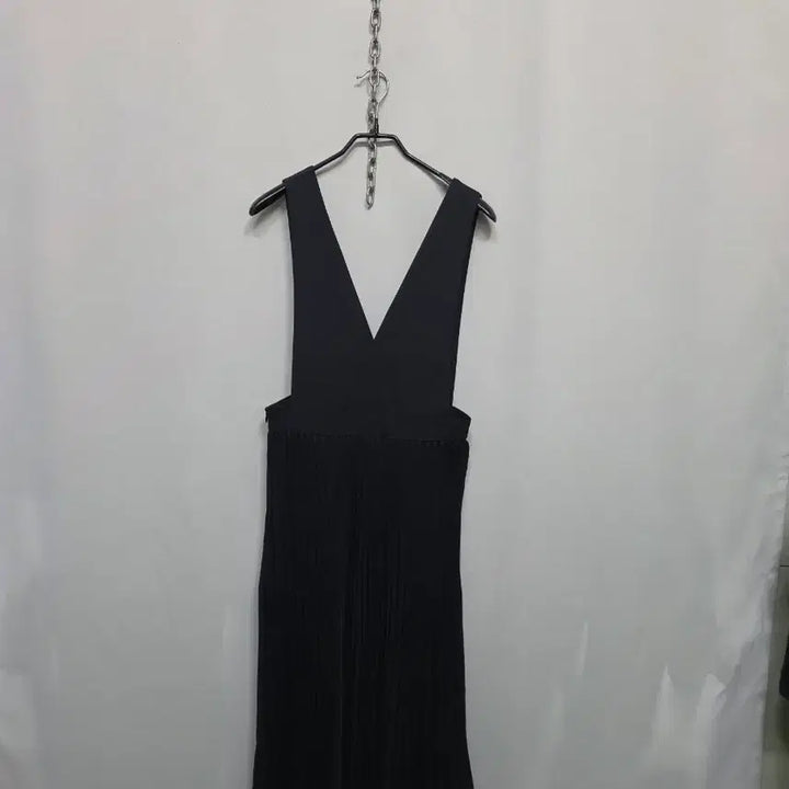 [BUNJANG] Black Pleated Long Dress / 블랙 플리츠 롱 원피스