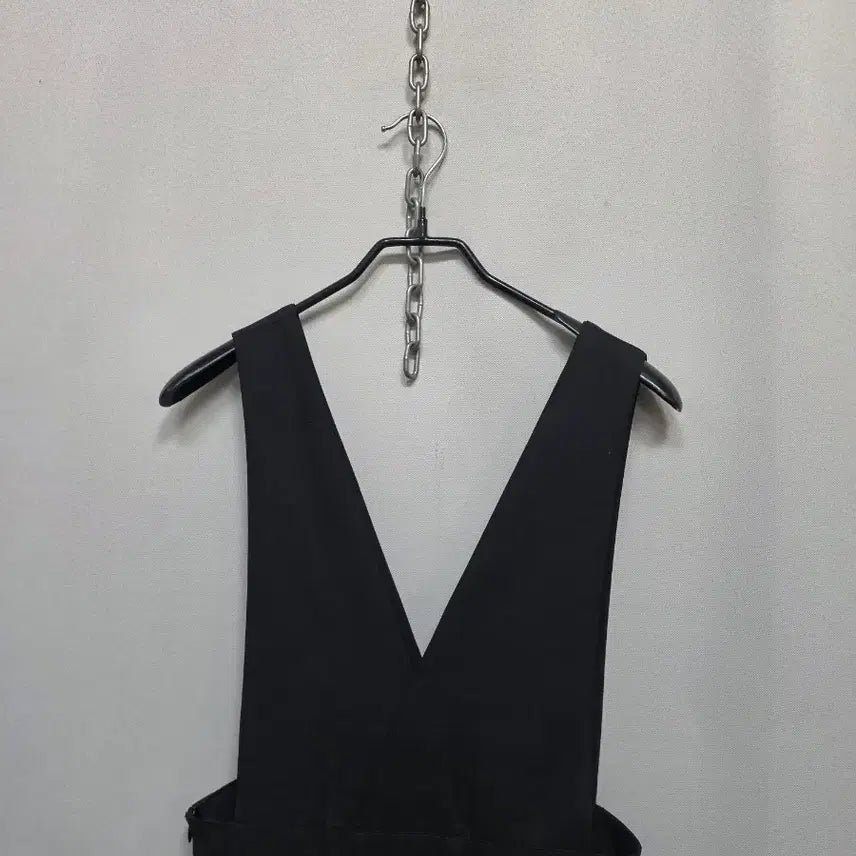 [BUNJANG] Black Pleated Long Dress / 블랙 플리츠 롱 원피스