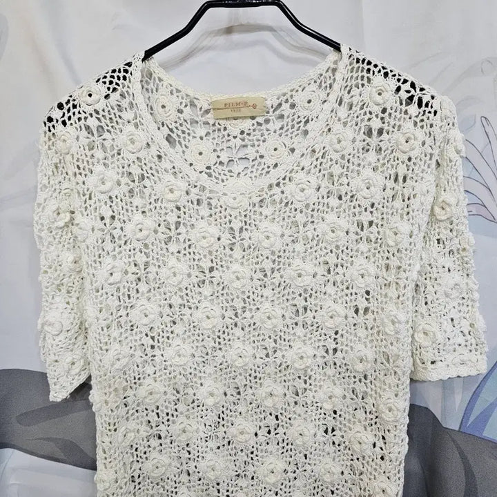 [BUNJANG] Crochet Knit Long Dress / 크로쉐  니트 원피스