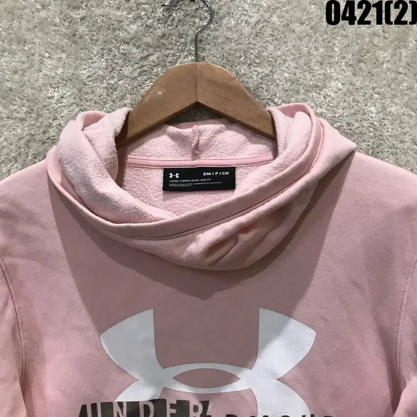 [BUNJANG] Under Armour Pink Hoodie S / 언더아머 핑크 후드티 S