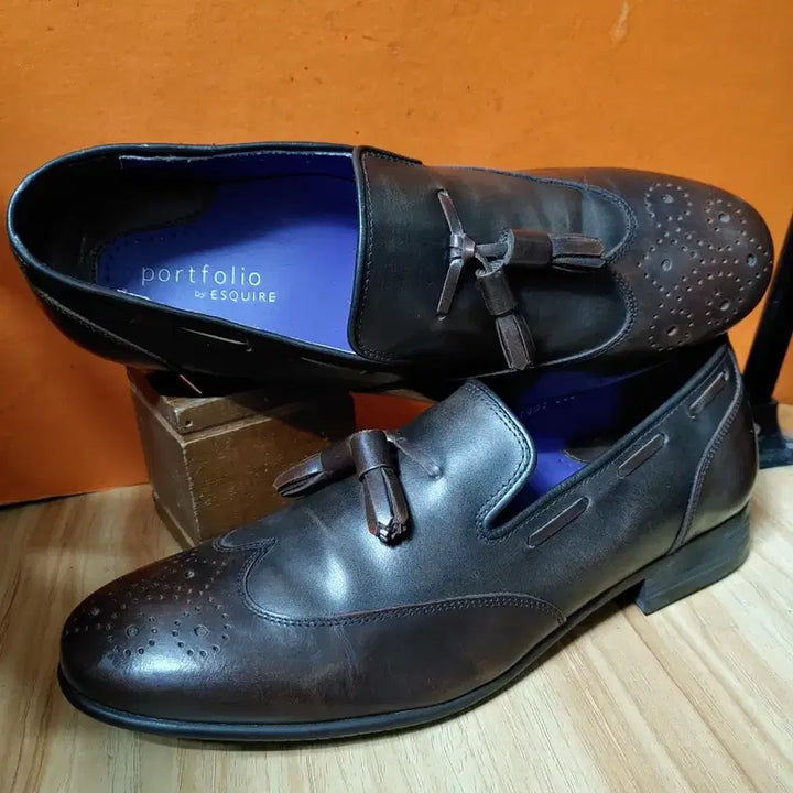 [BUNJANG] Esquire Portfolio Leather Loafers (260) / 에스콰이어 포트폴리오 천연가죽 로퍼(260)