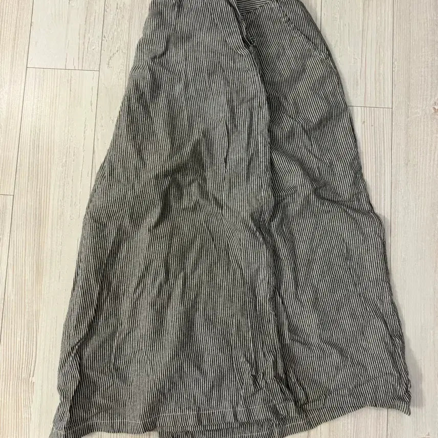 [SOLD OUT] 스트라이프7부와이드쿨팬츠 면100 8부반바지 밴딩와이드팬츠 7부여름반바지