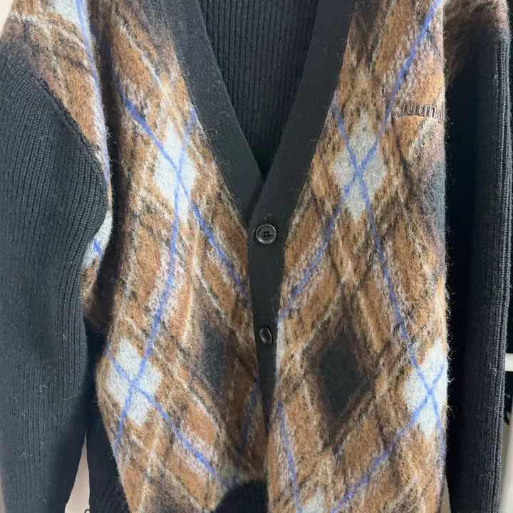 [BUNJANG] Juun.J Argyle Brown Cardigan / [L] 준지 25fw 아가일 브라운 가디건