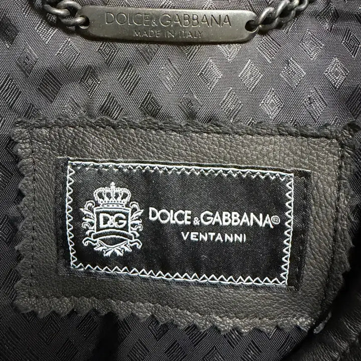 [BUNJANG] Dolce &amp; Gabbana Lambskin Leather Jacket / (매장판)돌체앤가바나 양가죽 집업 자켓