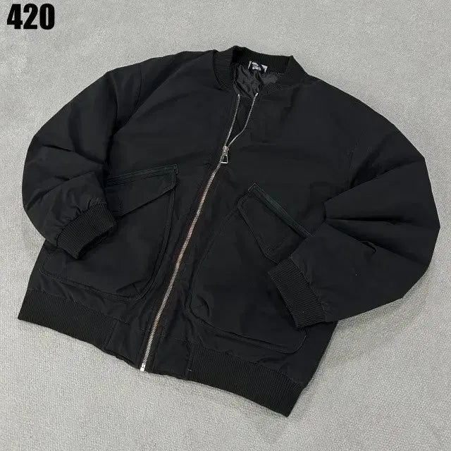 [BUNJANG] EA7 Black Bomber Padded Jacket / EA7 블랙 봄버 패딩 점퍼
