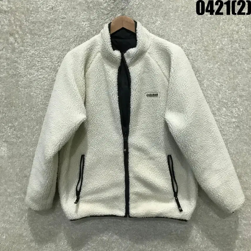 [BUNJANG] Colorado White Fleece Jacket L / 컬로라도 흰색 뽀글이 플리스 자켓 L
