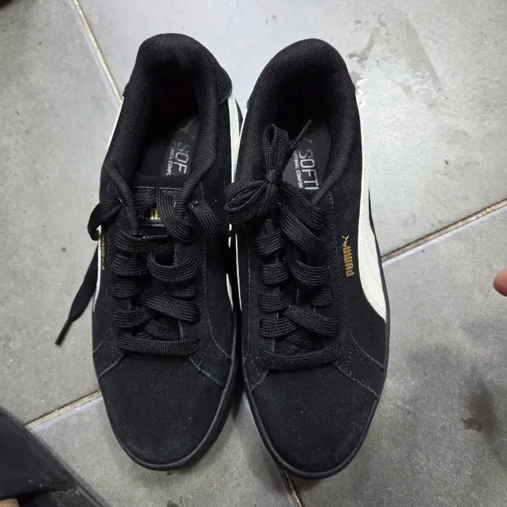 [BUNJANG] Puma Suede Black Sneakers 245 / 푸마 스웨이드 블랙 스니커즈245