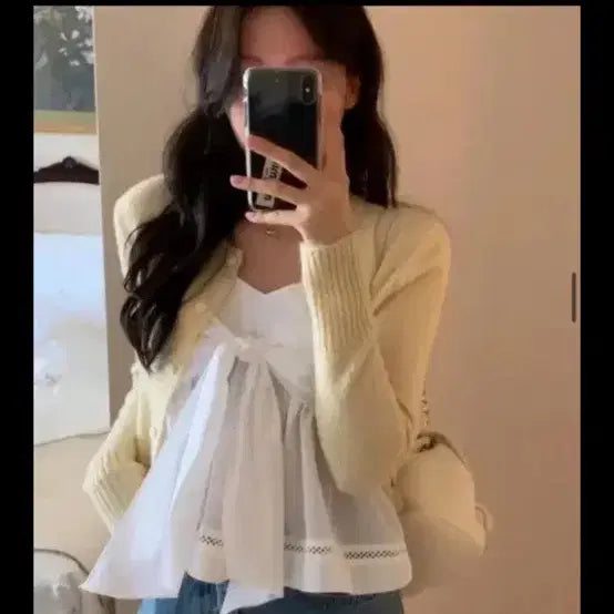 [BUNJANG] LePlain Baby Yellow Cardigan / 르플레인 베이비 옐로우 가디건 새상품