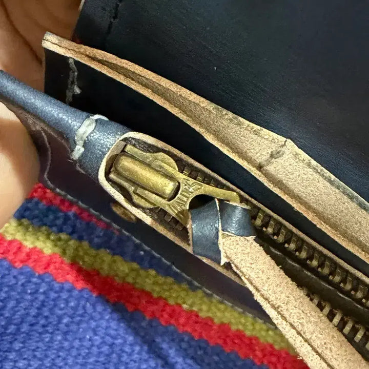 [BUNJANG] Japanese Handmade Vintage Blue Trucker Wallet and Chain Set / 제패니즈 헨드메이드 트러커 월렛 체인 세트