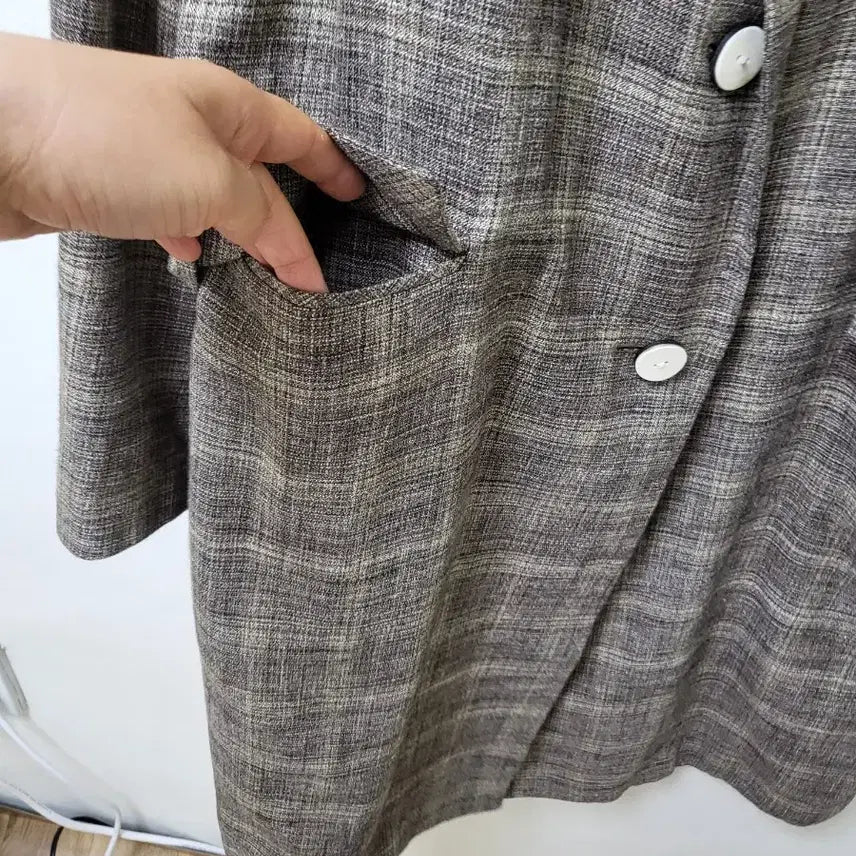 [SOLD OUT] 타임 체크 롱 자켓 55-66