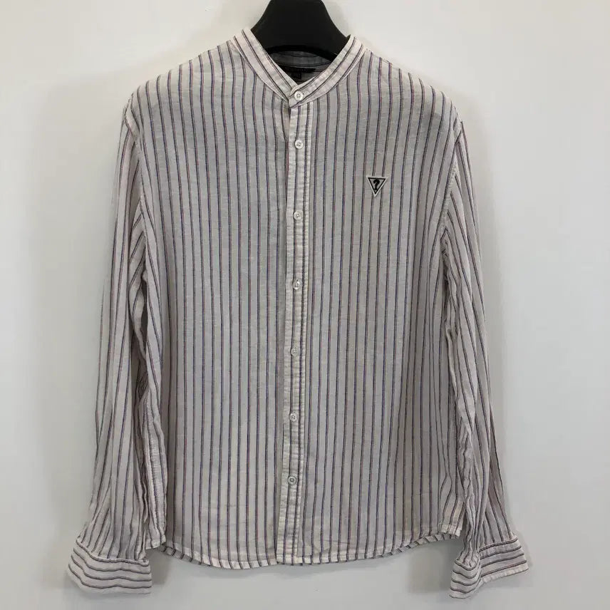 [SOLD OUT] 게스 린넨 헨리넥 패치로고셔츠 XL