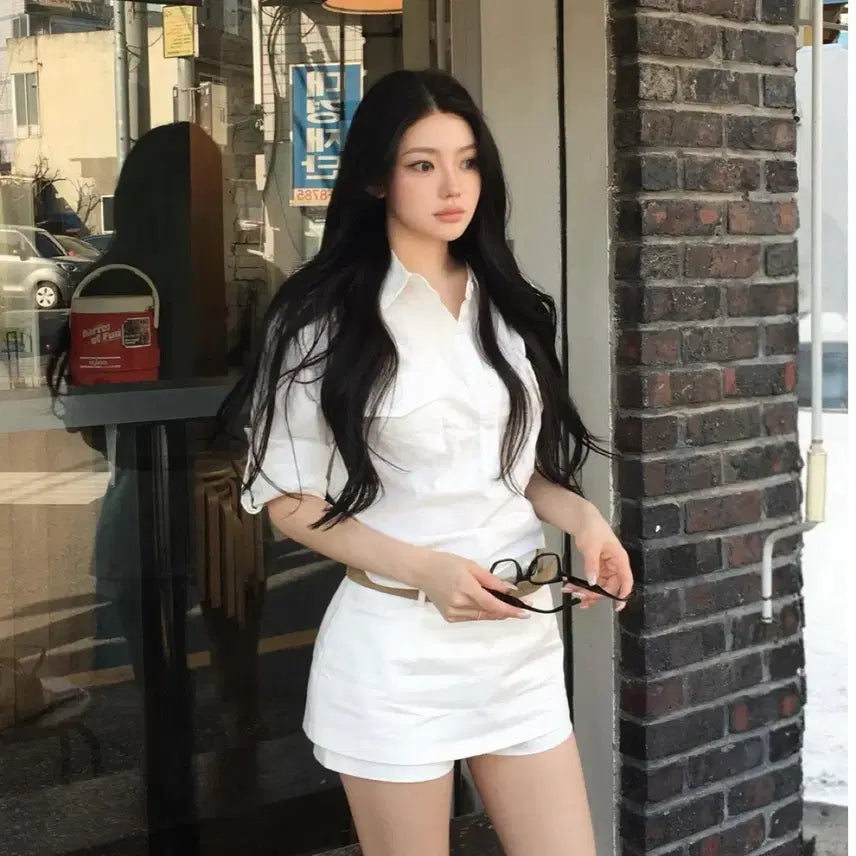 [BUNJANG] Flipped Linen Roll-Up Shirt / 플립 린넨 롤업 셔츠